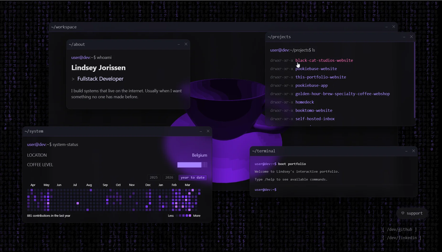 Portfolio desktop screenshot 2